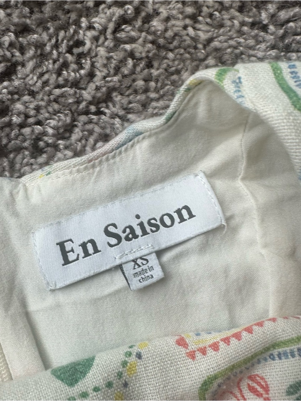 En Saison Cream Floral & Fruit Print Mini Dress - Picture 6 of 8
